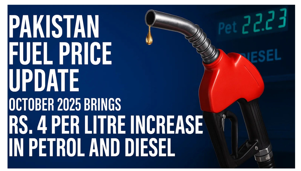 Pakistan Fuel Price Hike October 2025 – Petrol and Diesel Rates Rise Again
